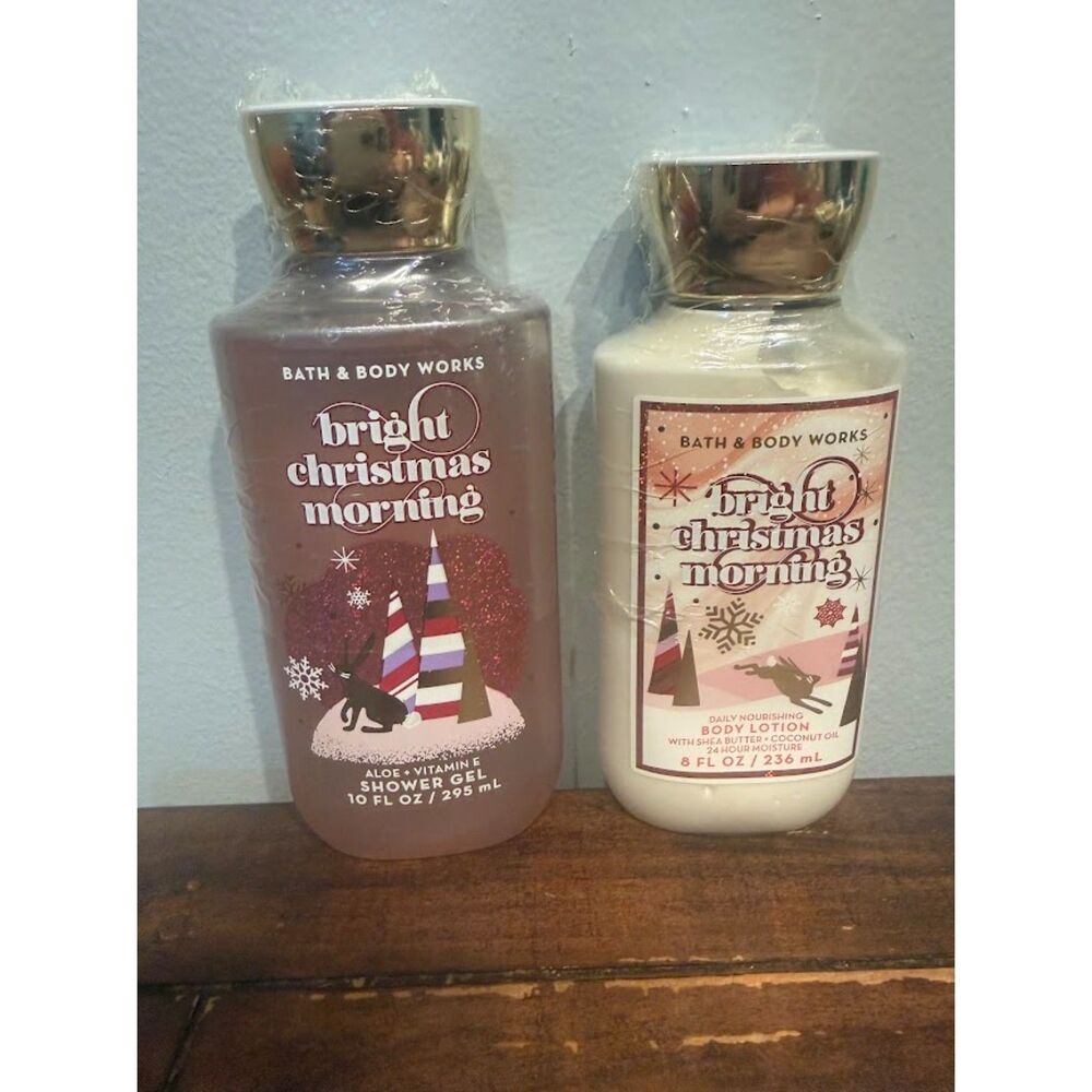 Bath & Body Works Bright Christmas Morning body lotion and gel
